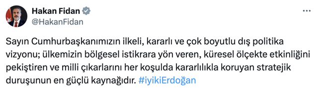Dışişleri Bakanı Fidan'dan 